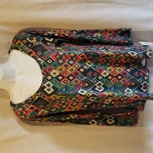 LuLaRoe Geometric Print Lynnae Long Sleeve Top - New